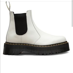 White brand new platform doc martens size 10